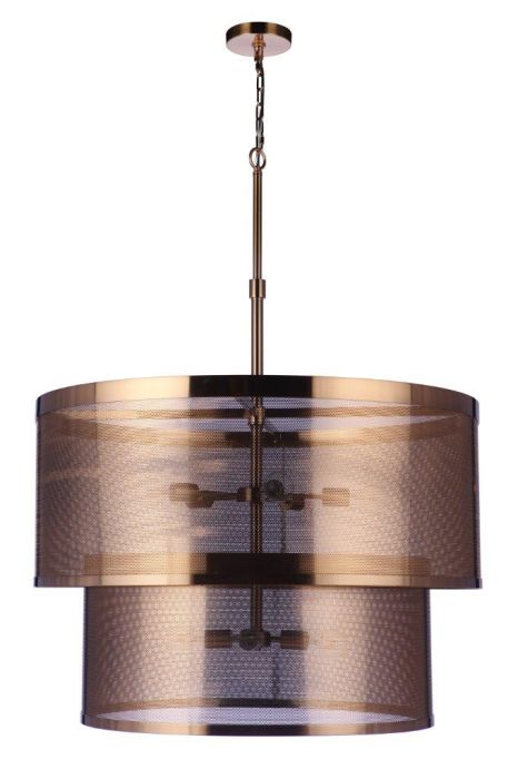 Craftmade Mesh 9 Light Pendant in Satin Brass 58999-SB