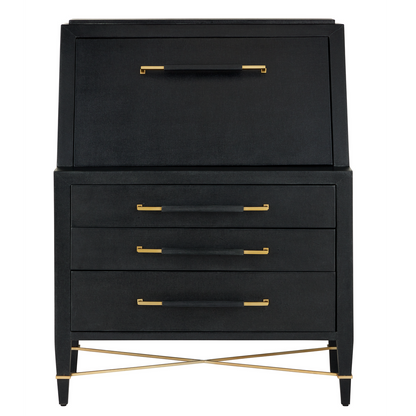 Currey & Co. Verona Black Secretary Desk 3000-0268