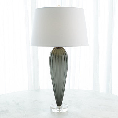 Global Views Teardrop Glass Lamp in Grey 8.83027