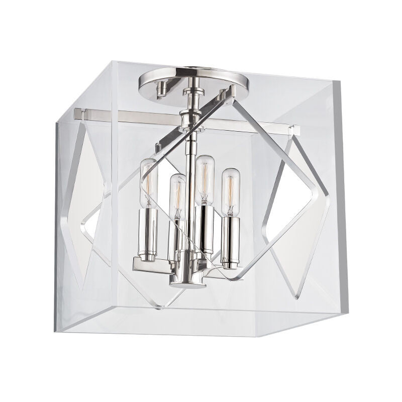 Hudson Valley Lighting Travis Semi Flush in Polished Nickel 5912F-PN