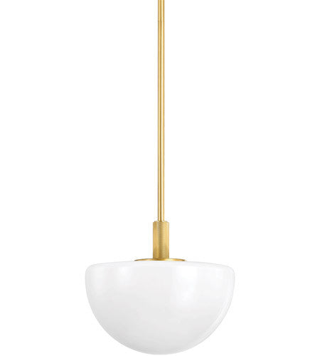 Hudson Valley Lighting Lethbridge 1 Light Pendant in Aged Brass 5913-AGB