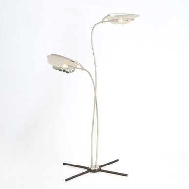 Global Views Rimini Floor Lamp in Nickel D9.90085