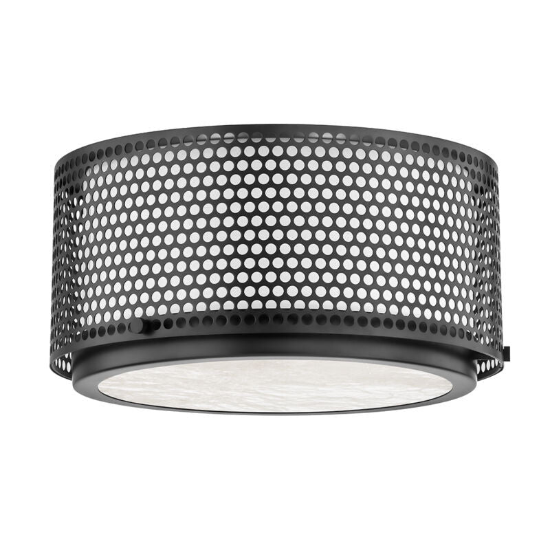 Hudson Valley Lighting Oracle Flush Mount in Black Brass 5914-BBR