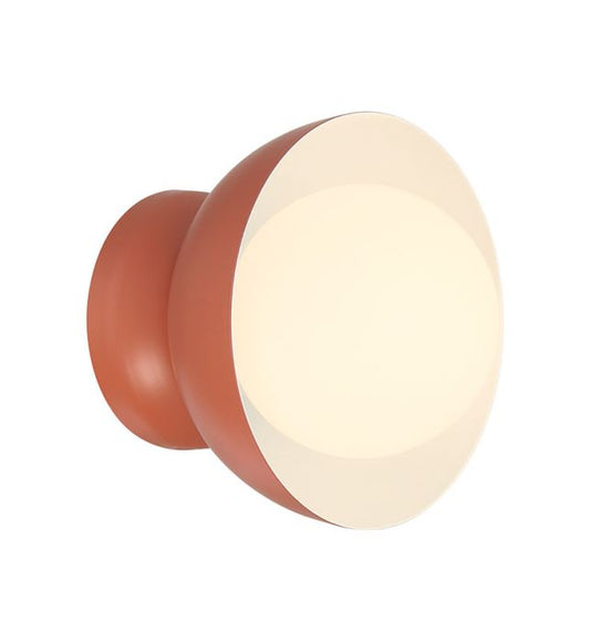 Craftmade Ventura Dome 1 Light Wall Sconce in Baked Clay 59161-BCY