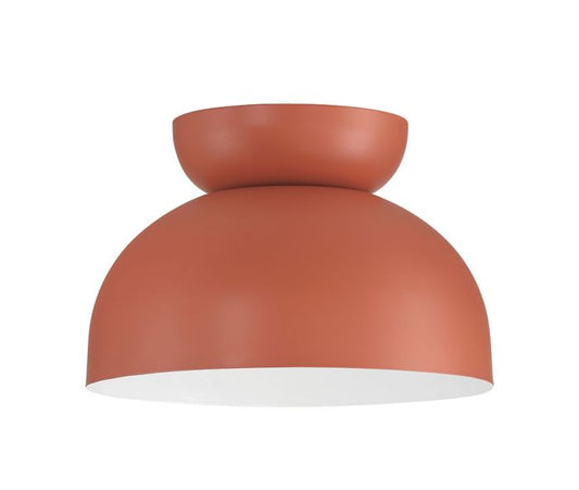 Craftmade Ventura Dome 1 Light Flushmount in Baked Clay 59181-BCY