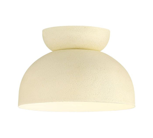 Craftmade Ventura Dome 1 Light Flushmount in Cottage White 59181-CW