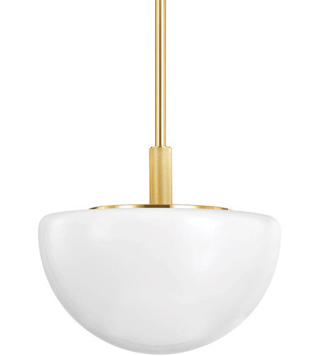 Hudson Valley Lighting Lethbridge 1 Light Pendant in Aged Brass 5919-AGB