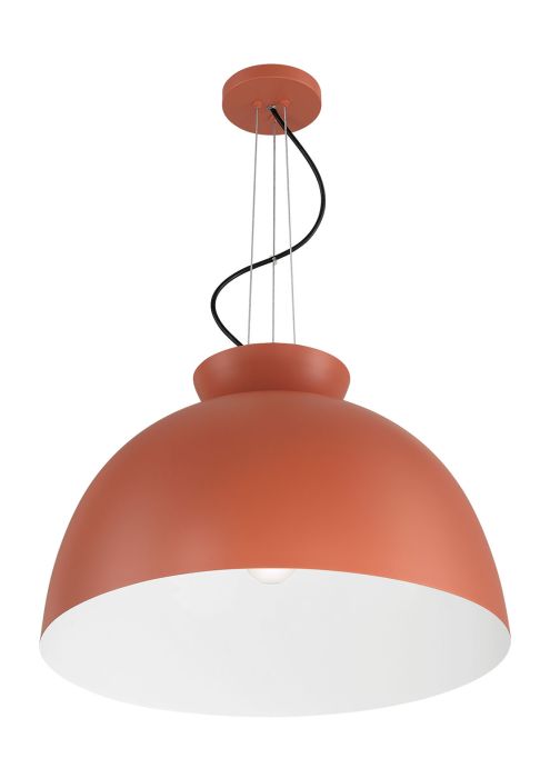 Craftmade Ventura Dome 1 Light Pendant in Baked Clay 59192-BCY