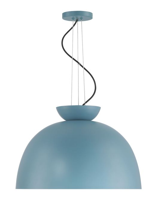 Craftmade Ventura Dome 1 Light Pendant in Dusty Blue 59192-DB