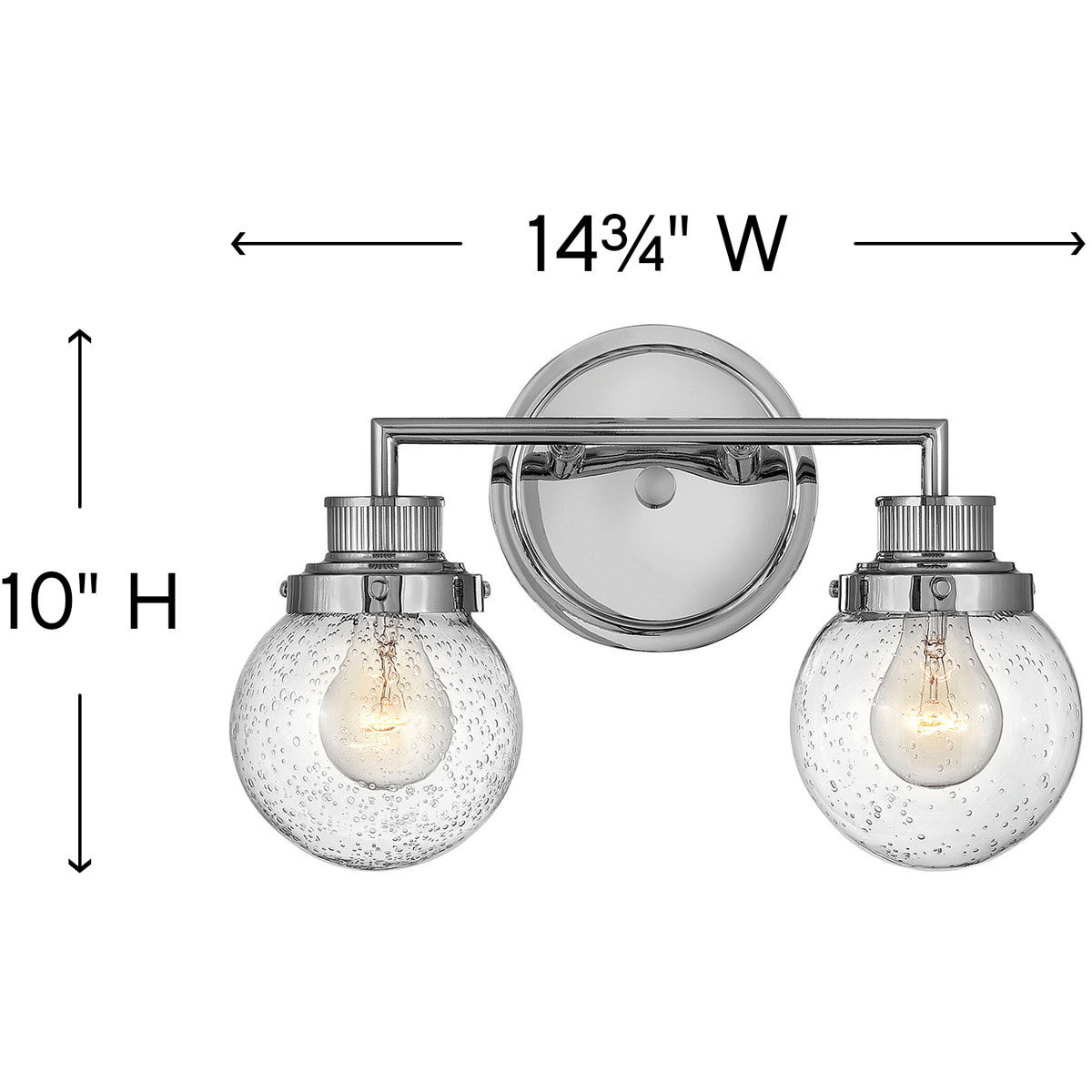 Hinkley Lighting Poppy Two Light Vanity Chrome 5932CM