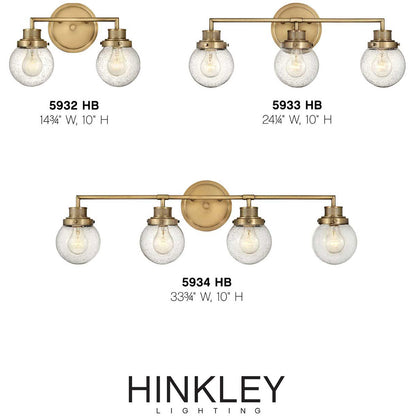 Hinkley Lighting Poppy Two Light Vanity Heritage Brass 5932HB