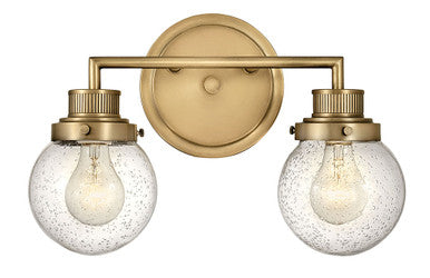 Hinkley Lighting Poppy Two Light Vanity Heritage Brass 5932HB