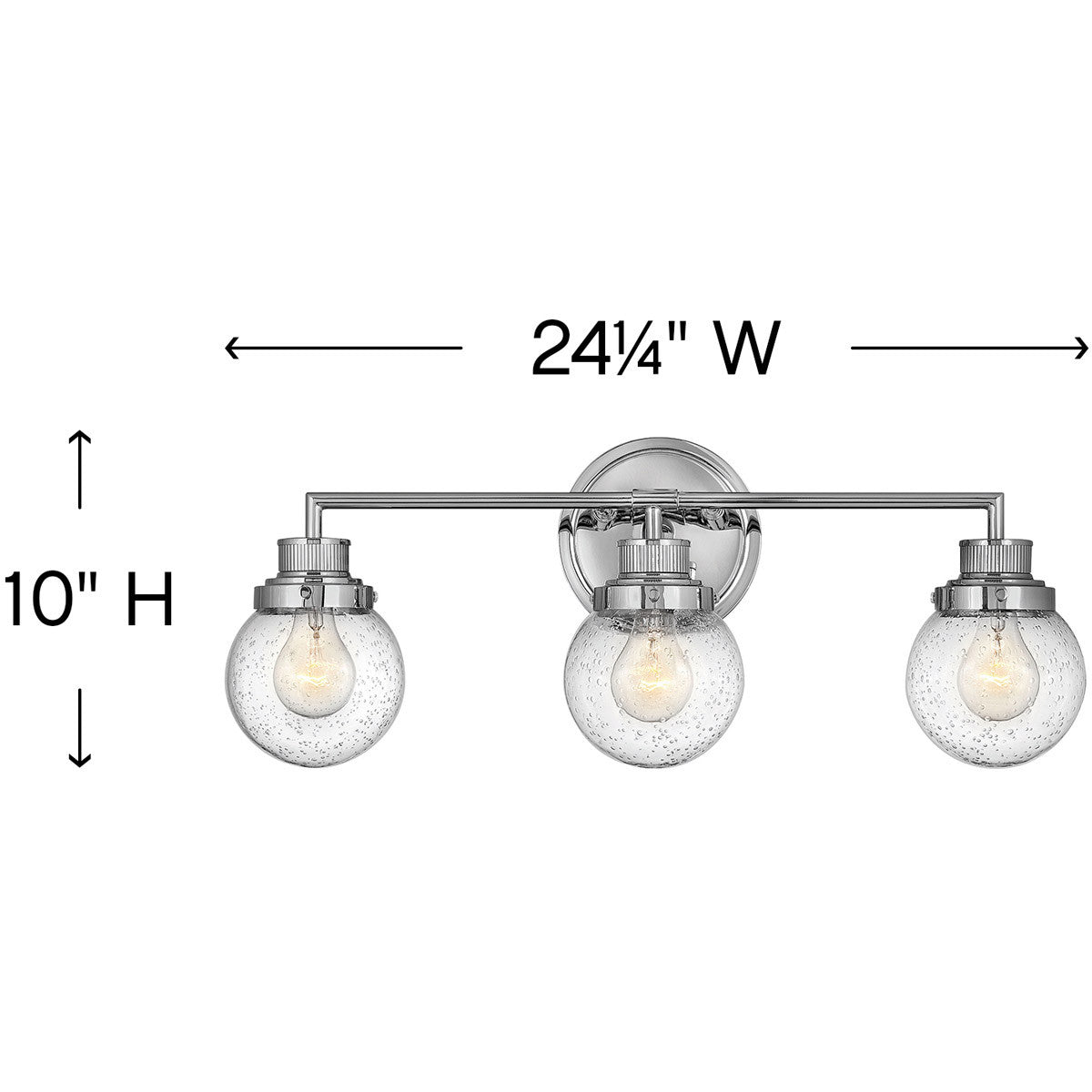 Hinkley Lighting Poppy Three Light Vanity Chrome 5933CM