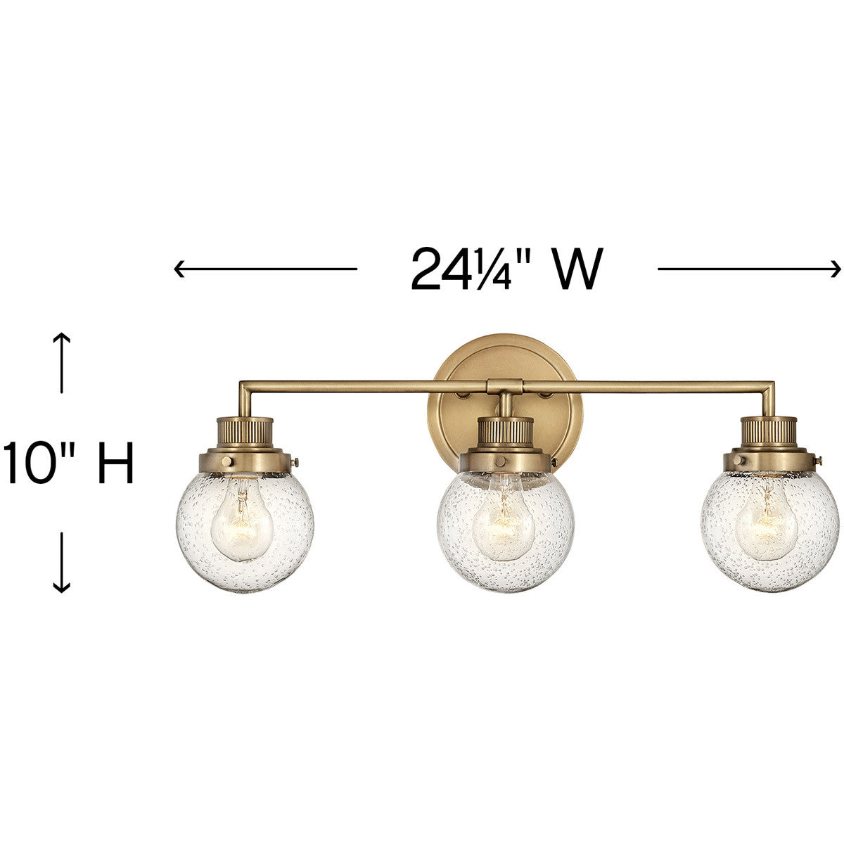 Hinkley Lighting Poppy Three Light Vanity Heritage Brass 5933HB