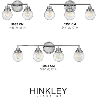 Hinkley Lighting Poppy Four Light Vanity Chrome 5934CM