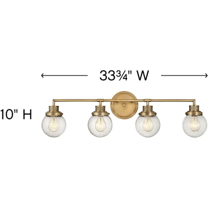 Hinkley Lighting Poppy Four Light Vanity Heritage Brass 5934HB