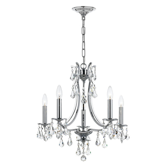 Crystorama Cedar 5 Light Polished Chrome Mini Chandelier 5935-CH-CL-MWP