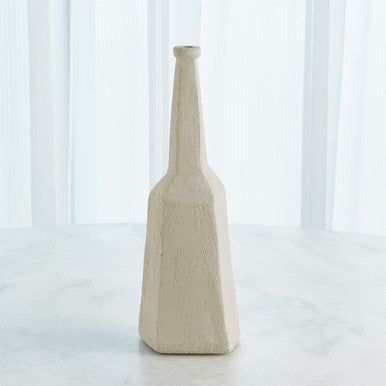 Global Views Studio A Home Sculpted Bottle-White-Med 7.10513