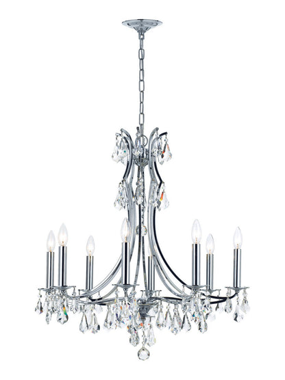 Crystorama Cedar 8 Light Polished Chrome Chandelier 5938-CH-CL-MWP