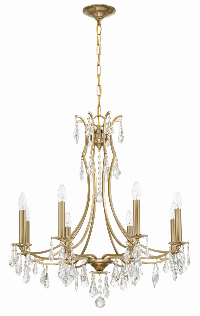 Crystorama Cedar 8 Light Vibrant Gold Chandelier 5938-VG-CL-MWP