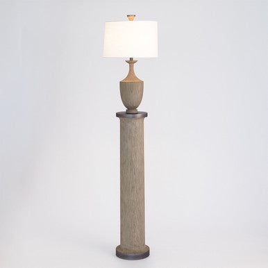 Global Views Column Floor Lamp in Grey Sandblasted Oak RT2013