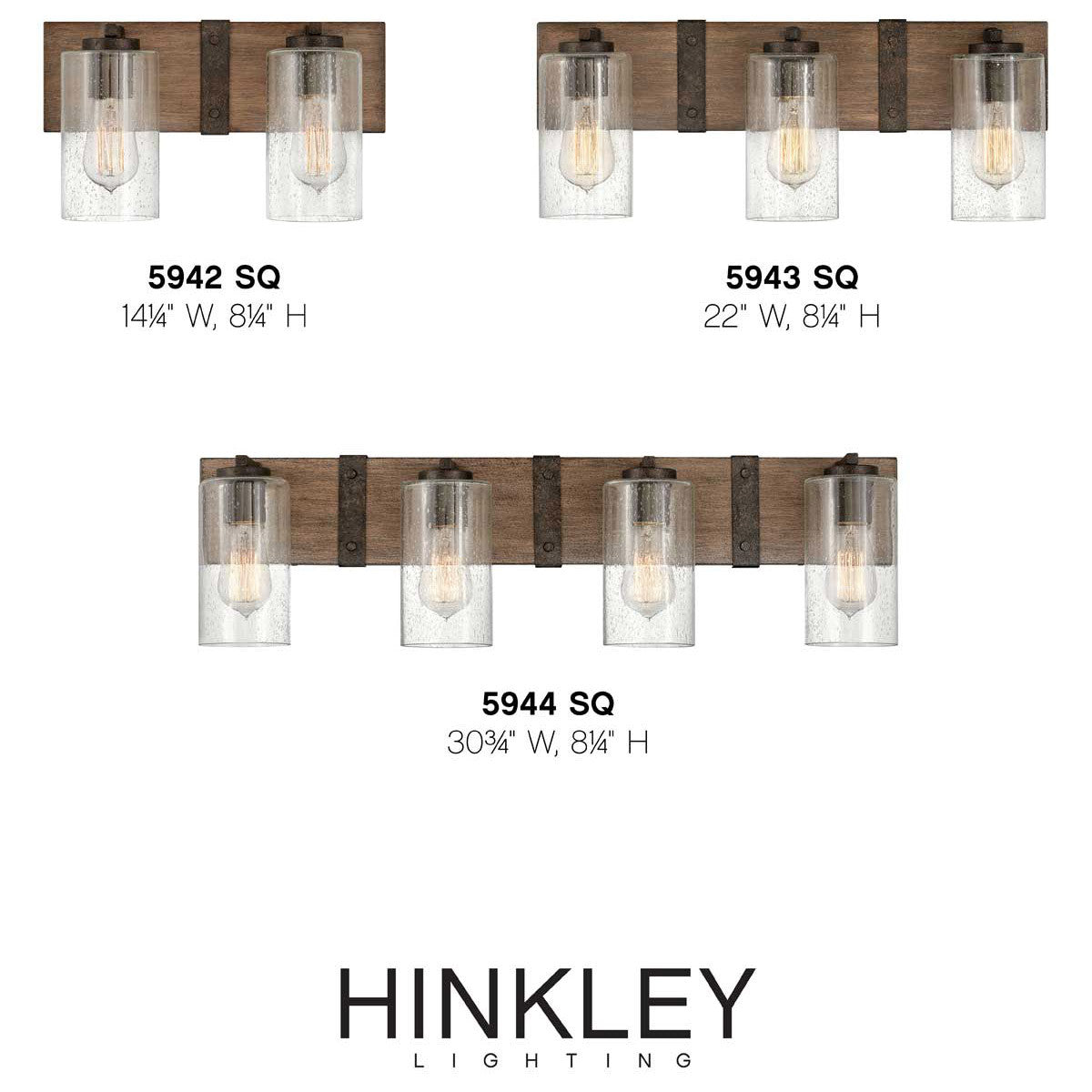 Hinkley Lighting Sawyer Two Light Vanity Sequoia 5942SQ