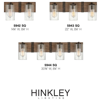 Hinkley Lighting Sawyer Three Light Vanity Sequoia 5943SQ