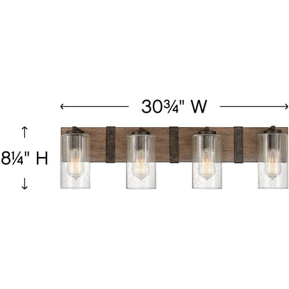 Hinkley Lighting Sawyer Four Light Vanity Sequoia 5944SQ