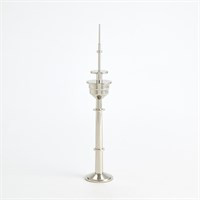 Global Views Radio Tower Sculpture-Nickel-Med 9.93711