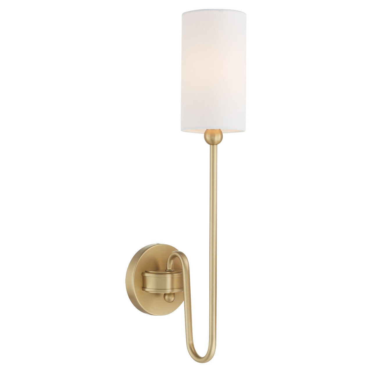 Quorum  Charlotte 1 Light Vanity Wall Mount - Aged Brass 597-1-80