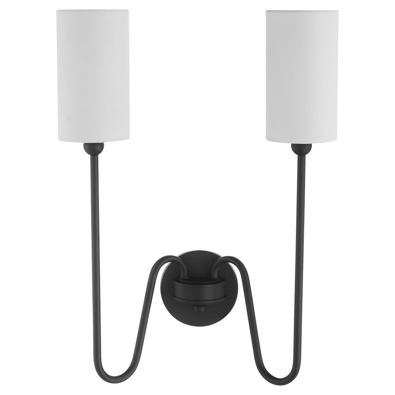 Quorum  Charlotte 2 Light Vanity Wall Mount - Matte Black 597-2-59