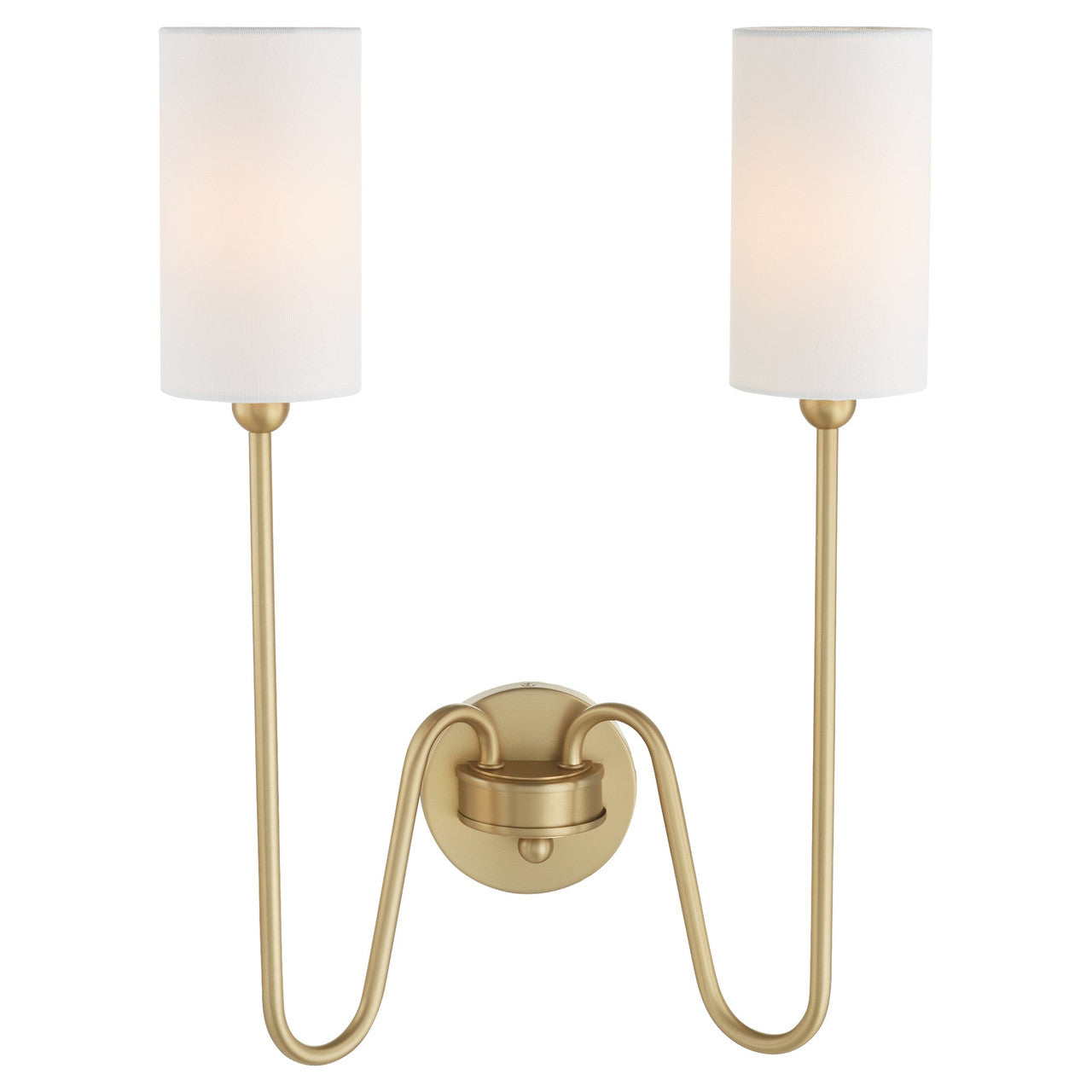 Quorum  Charlotte 2 Light Vanity Wall Mount - Aged Brass 597-2-80