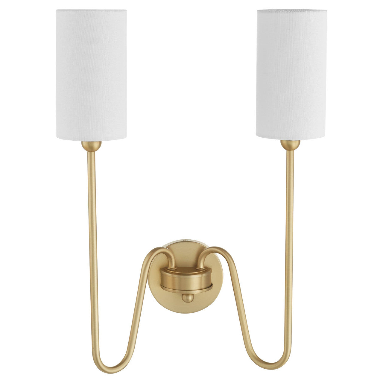 Quorum  Charlotte 2 Light Vanity Wall Mount - Aged Brass 597-2-80