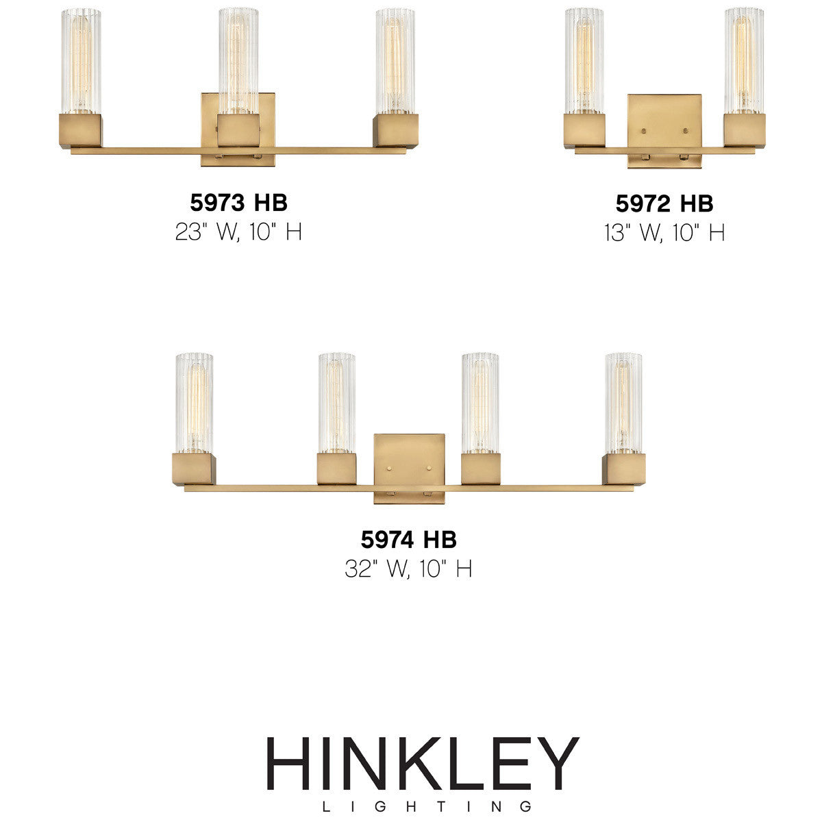 Hinkley Lighting Xander Two Light Vanity Heritage Brass 5972HB