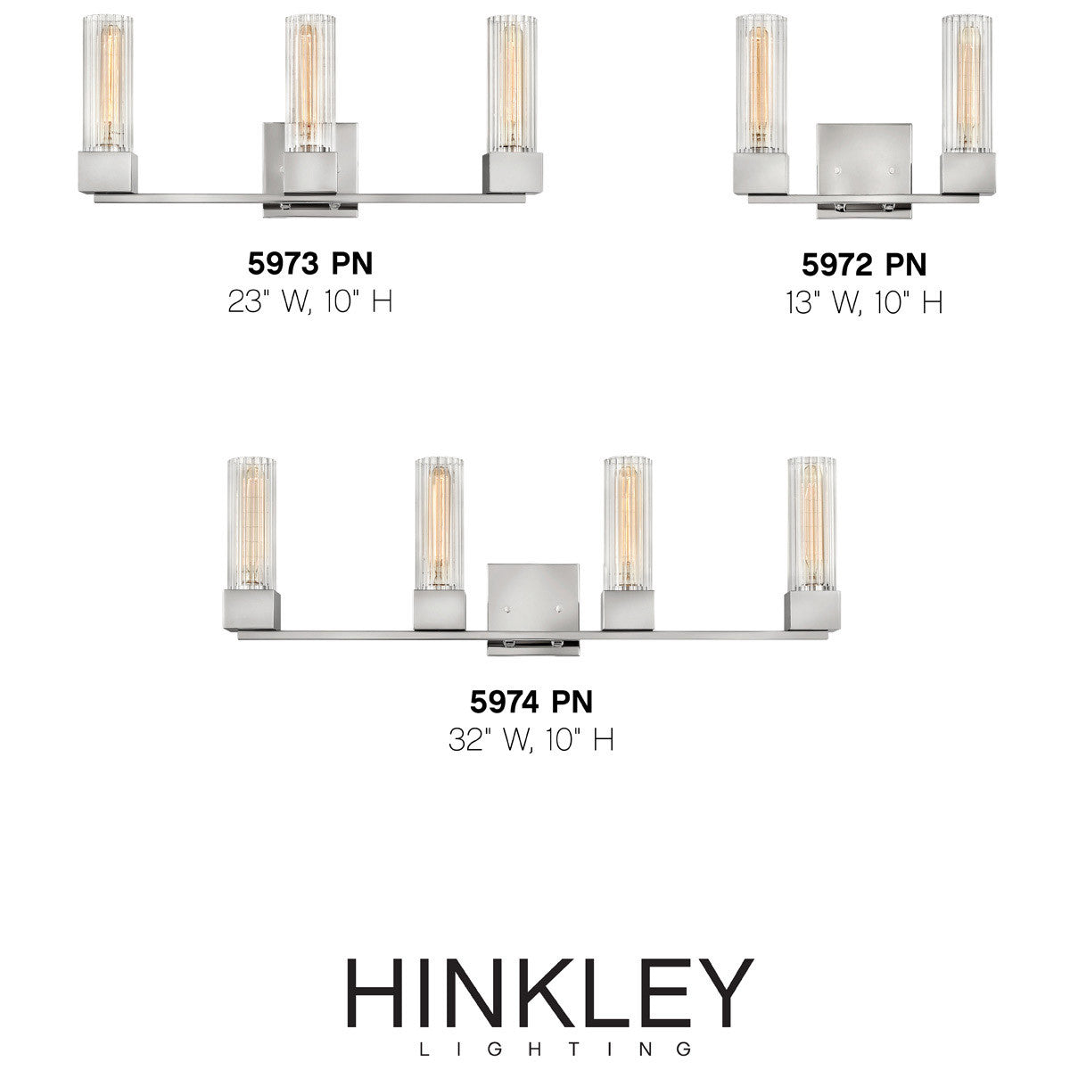 Hinkley Lighting Xander Two Light Vanity Polished Nickel 5972PN