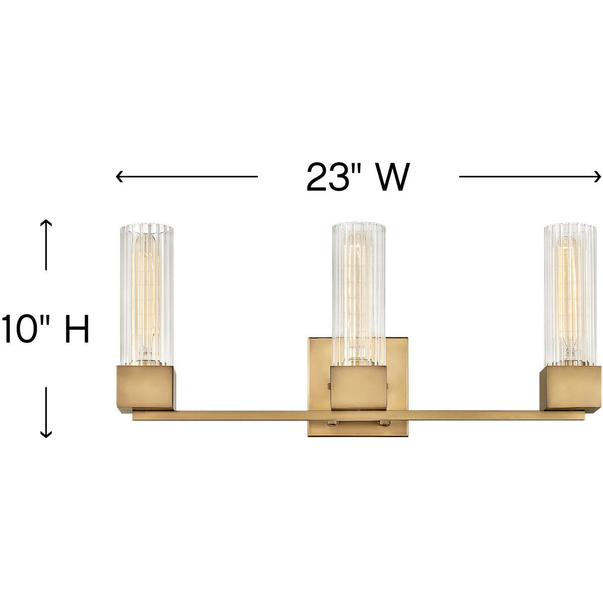 Hinkley Lighting Xander Three Light Vanity Heritage Brass 5973HB