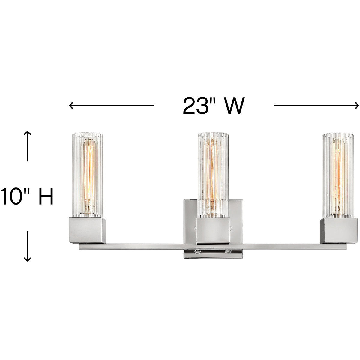 Hinkley Lighting Xander Three Light Vanity Polished Nickel 5973PN