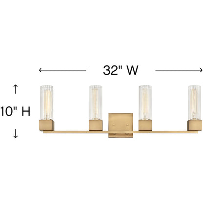 Hinkley Lighting Xander Four Light Vanity Heritage Brass 5974HB