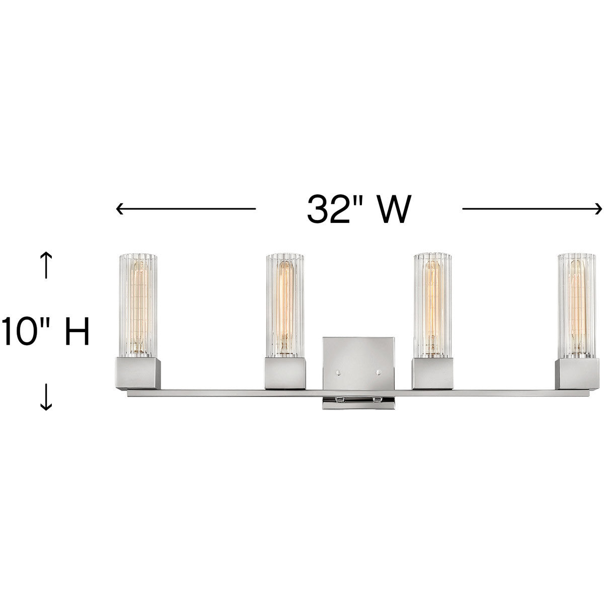 Hinkley Lighting Xander Four Light Vanity Polished Nickel 5974PN