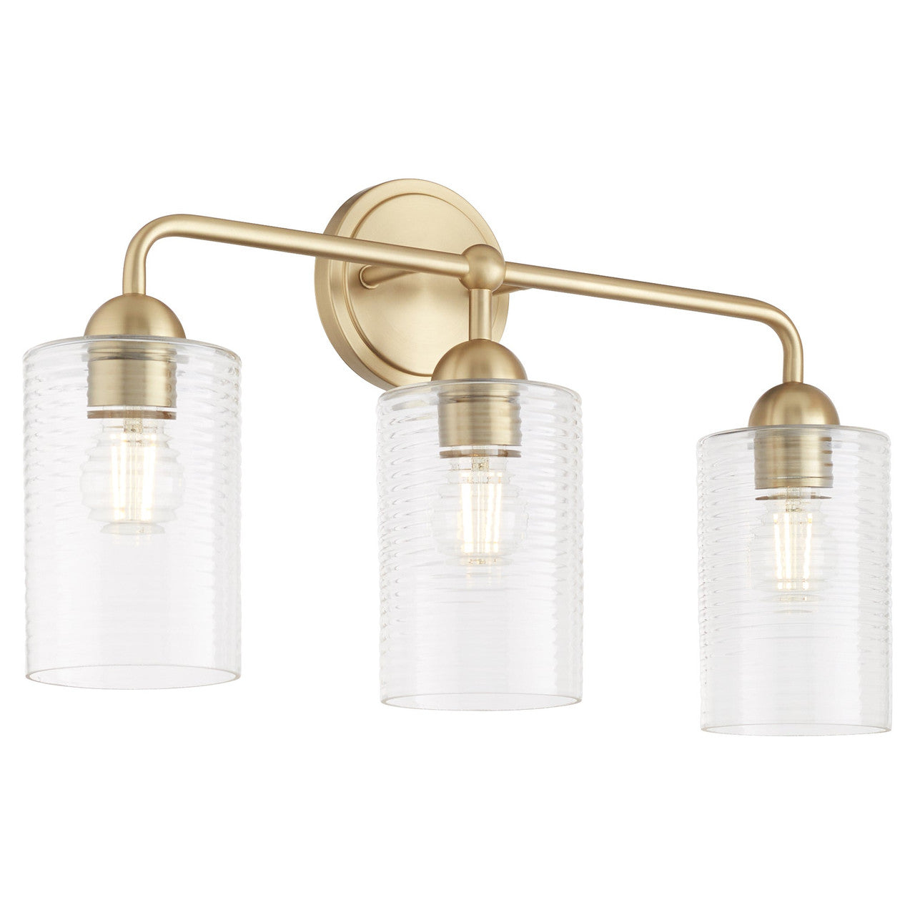 Quorum  Charlotte 3 Light Vanity Wall Mount - Aged Brass 598-3-80