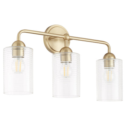 Quorum  Charlotte 3 Light Vanity Wall Mount - Aged Brass 598-3-80