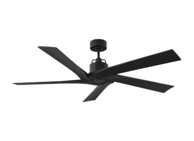 Visual Comfort Fan Aspen 56" Ceiling Fan - Midnight Black, Handheld Remote, 6-speed, Reverse, indoor/outdoor 5ASPR56MBK