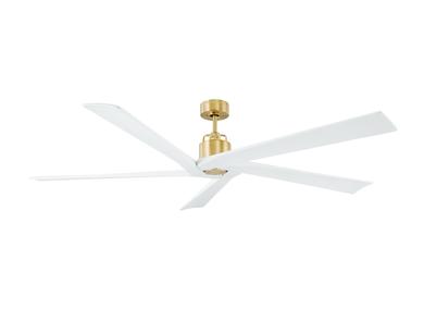 Visual Comfort Fan Aspen 70" Ceiling Fan - Burnished Brass, Handheld Remote, 6-speed, Reverse, indoor/outdoor 5ASPR70BBS