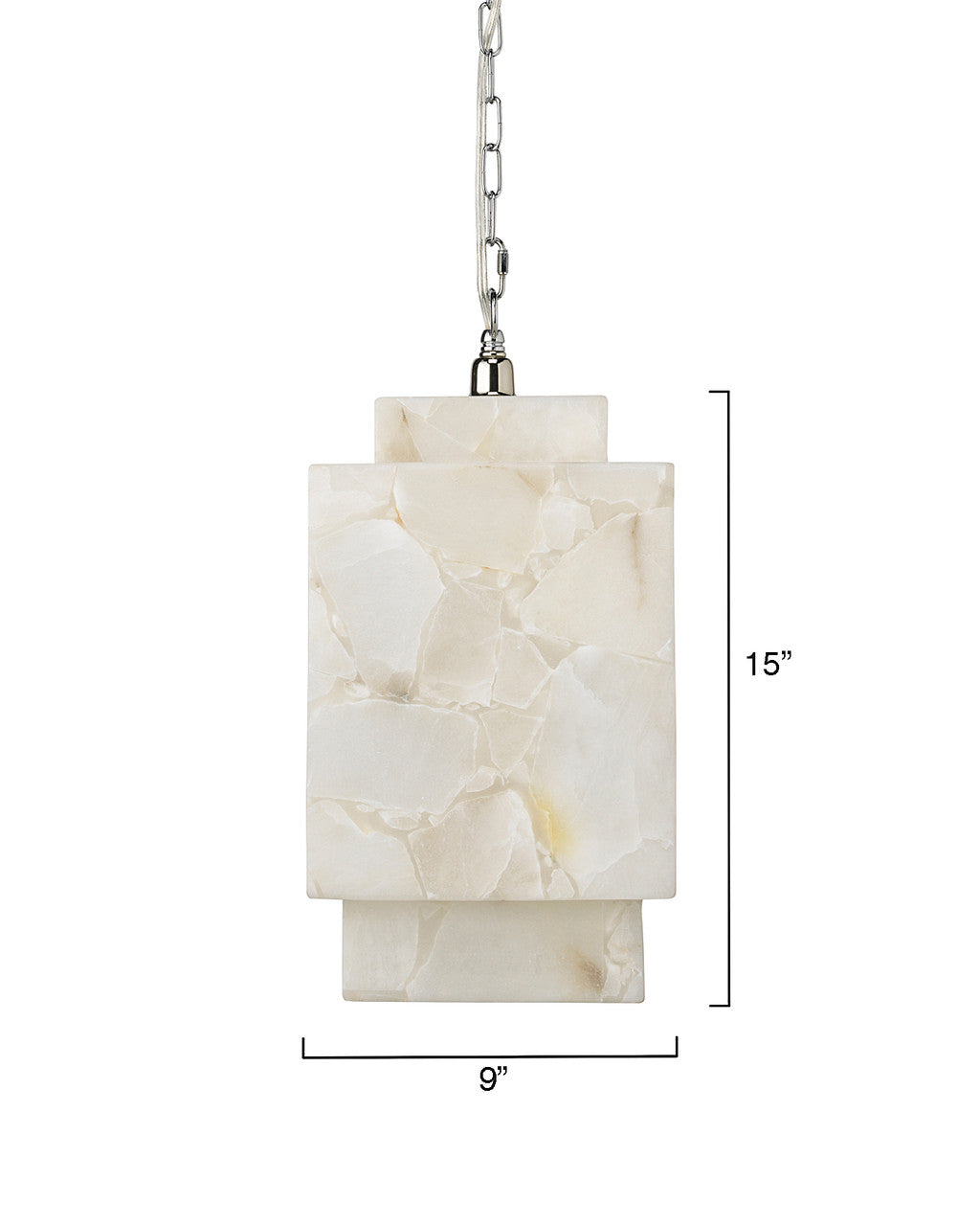 Jamie Young Borealis Cube Pendant 5BORCUB-PEWH