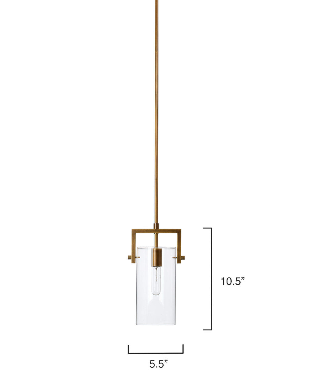 Jamie Young Cambrai Brass & Glass Pendant, Small 5CAMB-SMBR