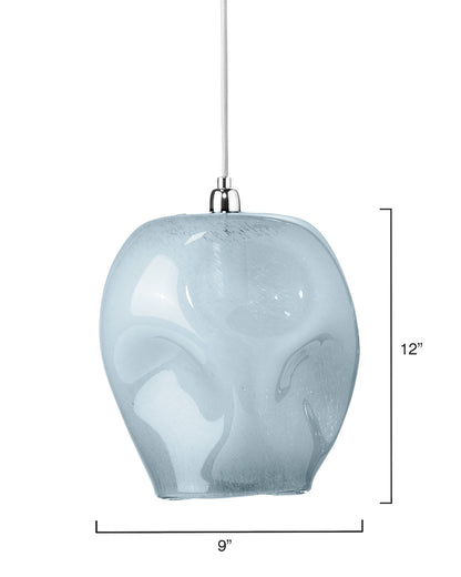 Jamie Young Dimpled Glass Pendant 5DIMP-LGBL