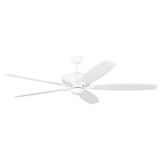 Generation Lighting  Fans Dover 68-inch indoor 5-blade ceiling fan in matte white finish with energy-efficient reversible DC motor and remote control included 5DVR68RZW