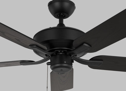 Generation Lighting  Fans Linden 44" Ceiling Fan in Midnight Black 5LDO44MBK