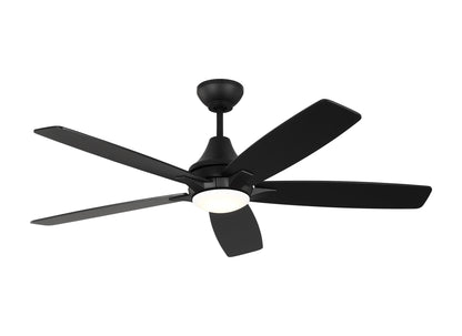 Generation Lighting  Fans Lowden 52" Ceiling Fan in Midnight Black 5LWDR52MBKD