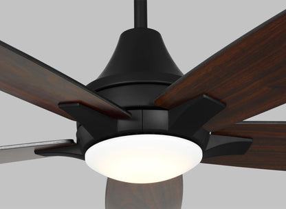 Generation Lighting  Fans Lowden 52" Ceiling Fan in Midnight Black 5LWDR52MBKD